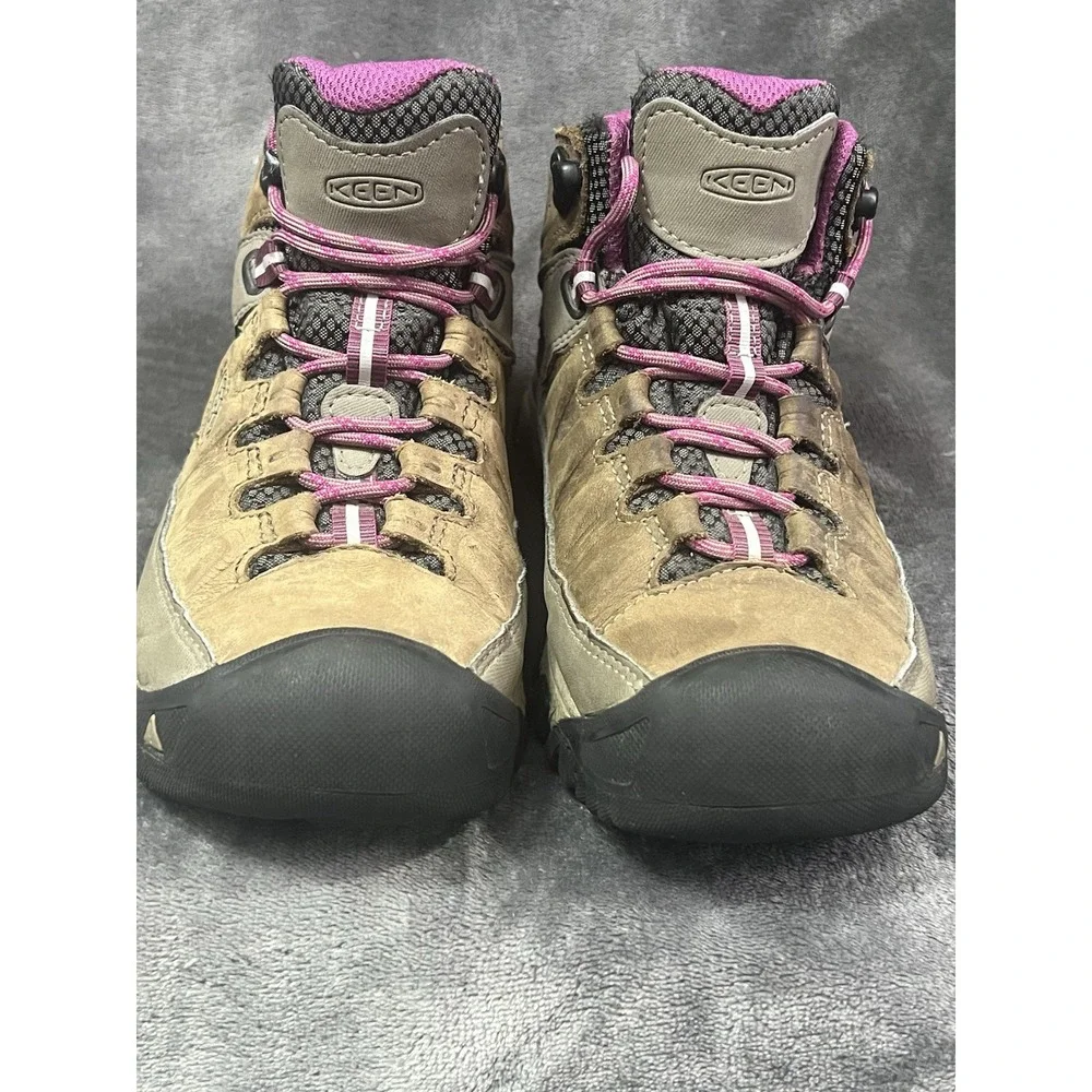 Keen Women Boots Targhee III Mid Waterproof Hiking  Weiss/Boysenberry  Sz 6 Gorp